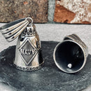 Sanity's Gremlin Bells - Navy - GB12 Biker Jewelry Skull Jewelry Sanity Jewelry Stainless Steel jewelry