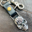 American Flag Skull Keychain - KC16 Key Chain Biker Jewelry Skull Jewelry Sanity Jewelry Stainless Steel jewelry