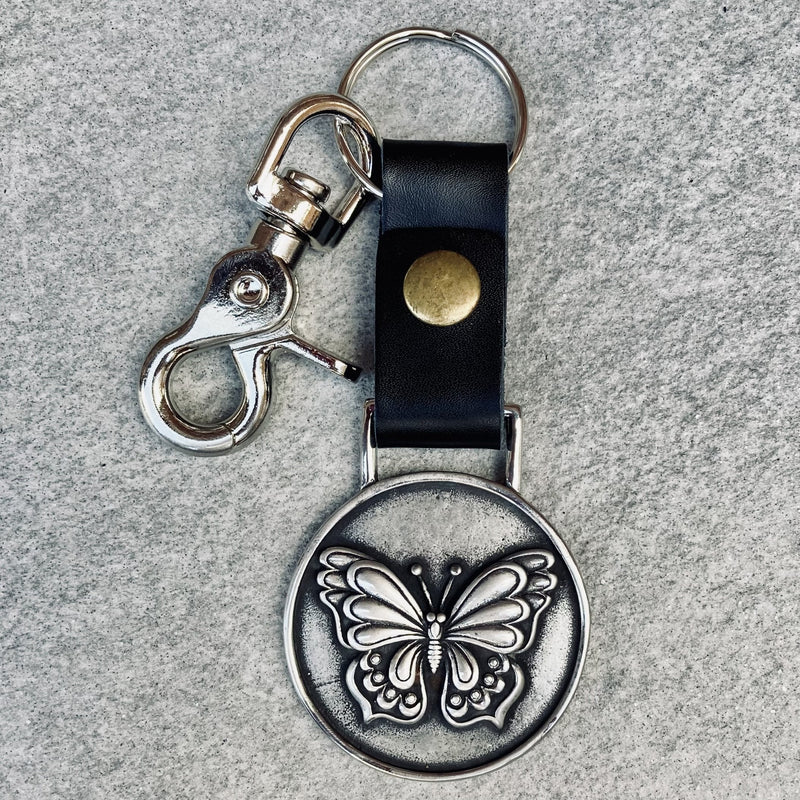 Butterfly Keychain - KC26 Key Chain Biker Jewelry Skull Jewelry Sanity Jewelry Stainless Steel jewelry