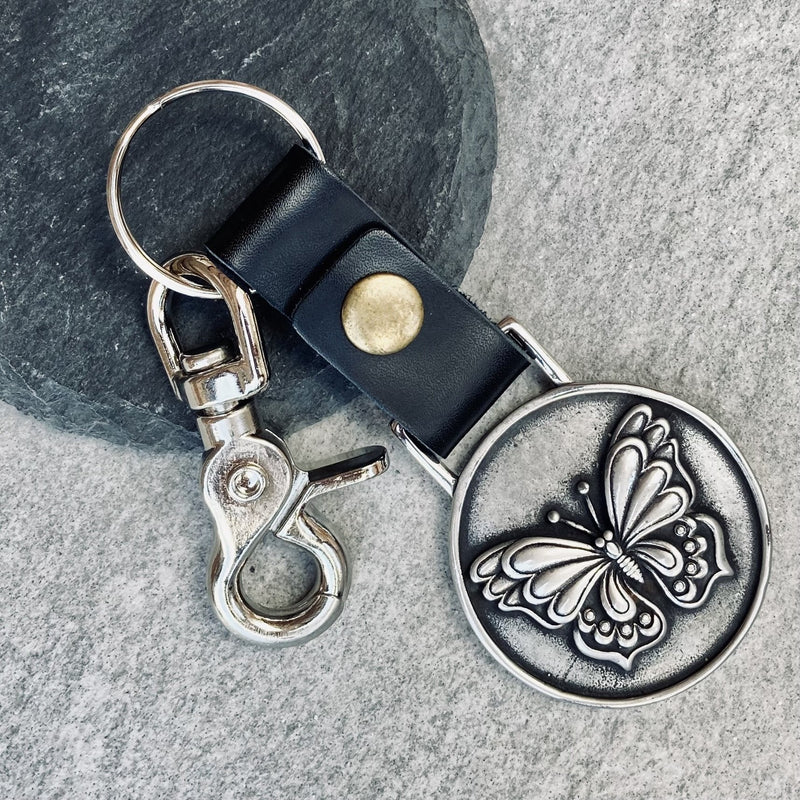 Butterfly Keychain - KC26 Key Chain Biker Jewelry Skull Jewelry Sanity Jewelry Stainless Steel jewelry