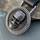 Old School Keychain Key Chain Biker Jewelry Skull Jewelry Sanity Jewelry Stainless Steel jewelry