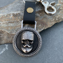 Old School Keychain Key Chain Biker Jewelry Skull Jewelry Sanity Jewelry Stainless Steel jewelry