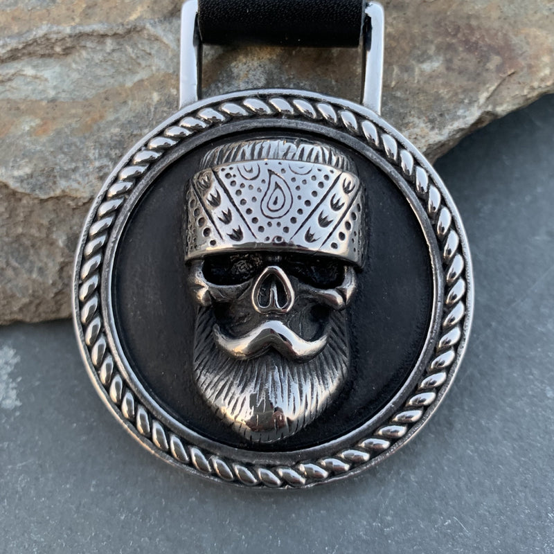 Old School Keychain Key Chain Biker Jewelry Skull Jewelry Sanity Jewelry Stainless Steel jewelry