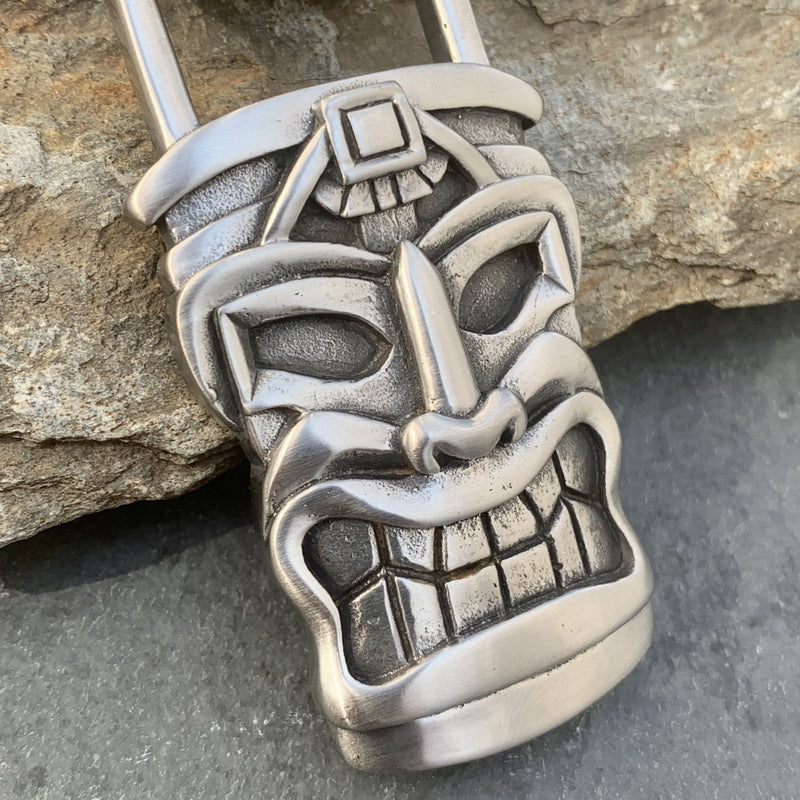 Tiki Man Keychain Key Chain Biker Jewelry Skull Jewelry Sanity Jewelry Stainless Steel jewelry