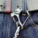 Belt Clip / Clasp - Sabor Toothed Tiger - Upgrade Your Wallet / Key Chain - WCC-05 Key Clasp Biker Jewelry Skull Jewelry Sanity Jewelry Stainless Steel jewelry