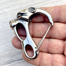 Belt Clip / Clasp - Sabor Toothed Tiger - Upgrade Your Wallet / Key Chain - WCC-05 Key Clasp Biker Jewelry Skull Jewelry Sanity Jewelry Stainless Steel jewelry