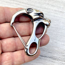 Belt Clip / Clasp - Sabor Toothed Tiger - Upgrade Your Wallet / Key Chain - WCC-05 Key Clasp Biker Jewelry Skull Jewelry Sanity Jewelry Stainless Steel jewelry