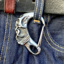 Belt Clip / Clasp - Scream Skull - Upgrade Your Wallet / Key Chain - WCC-01 Key Clasp Biker Jewelry Skull Jewelry Sanity Jewelry Stainless Steel jewelry