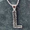 SANITY JEWELRY® L / 16" Stainless Steel Classic Chain Ladie's Letter Pendants