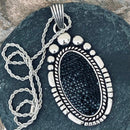 Sanity Jewelry Ladies Necklace 2mm 16” Rope Necklace Oval - Black Crystal - Maleficent & Rope Necklace or Omega - SK2603