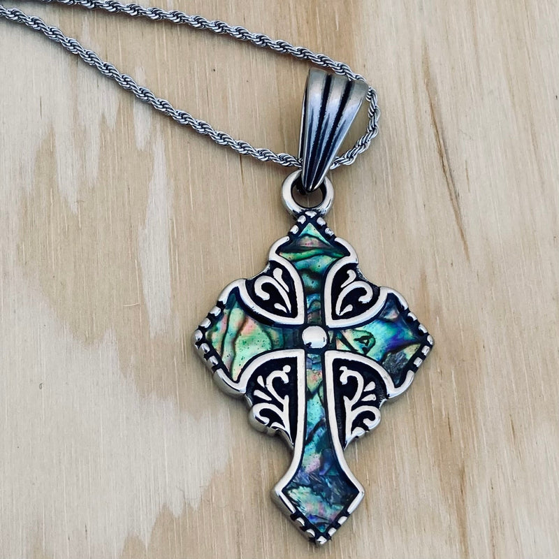 Celtic Knot Gold Plated Stainless Steel Cross Pendant Necklace For Men Celtic Knot Gold Plated Stainless Steel Cross Pendant Necklace For Men