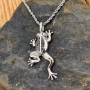 Abalone - Frog Pendant & Chain SK2566 Ladies Necklace Biker Jewelry Skull Jewelry Sanity Jewelry Stainless Steel jewelry