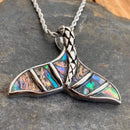 Abalone - Dolphin "Fish" Tail Pendant & Chain SK2577 Biker Jewelry Skull Jewelry Sanity Jewelry Stainless Steel jewelry