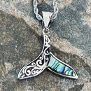 Sanity Jewelry Ladies Necklace Abalone - Mini Scrollwork Dolphin Pendant & Chain SK2582M