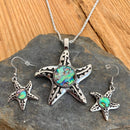 Abalone - Starfish Pendant & Chain SK2565 Biker Jewelry Skull Jewelry Sanity Jewelry Stainless Steel jewelry