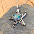 Abalone - Starfish Pendant & Chain SK2565 Biker Jewelry Skull Jewelry Sanity Jewelry Stainless Steel jewelry