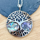 Abalone - Tree of Life Pendant & Chain SK2556 Ladies Necklace Biker Jewelry Skull Jewelry Sanity Jewelry Stainless Steel jewelry