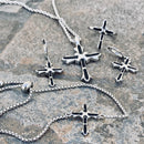 Sanity Jewelry Ladies Necklace Bling Cross - Black Stone - Bracelet - 2605B