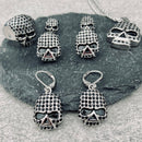 Sanity Jewelry Ladies Necklace Bling Skull - Black Stone - Bracelet - 2594B