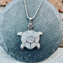 Sanity Jewelry Ladies Necklace "Crystal Land Turtle" - Large - Pendant & Chain SK2592