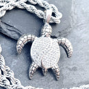 "Crystal Sea Turtle" Pendant & Chain SK2590 Ladies Necklace Biker Jewelry Skull Jewelry Sanity Jewelry Stainless Steel jewelry