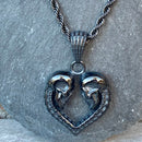 Sanity Jewelry Ladies Necklace "Skulls - 'til Death Do Us Part" PEN739 & Classic Rope Chain