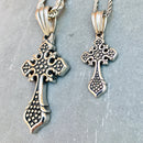 "The Queens Cross" - Larger Cross- 2.75 inches tall - PEN707 Ladies Necklace Biker Jewelry Skull Jewelry Sanity Jewelry Stainless Steel jewelry