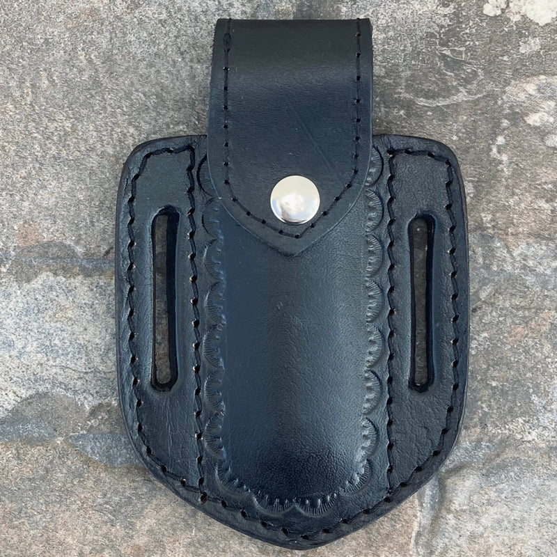 SANITY JEWELRY® Leather Folding Damascus - Black Formed Holder - Leather Holder