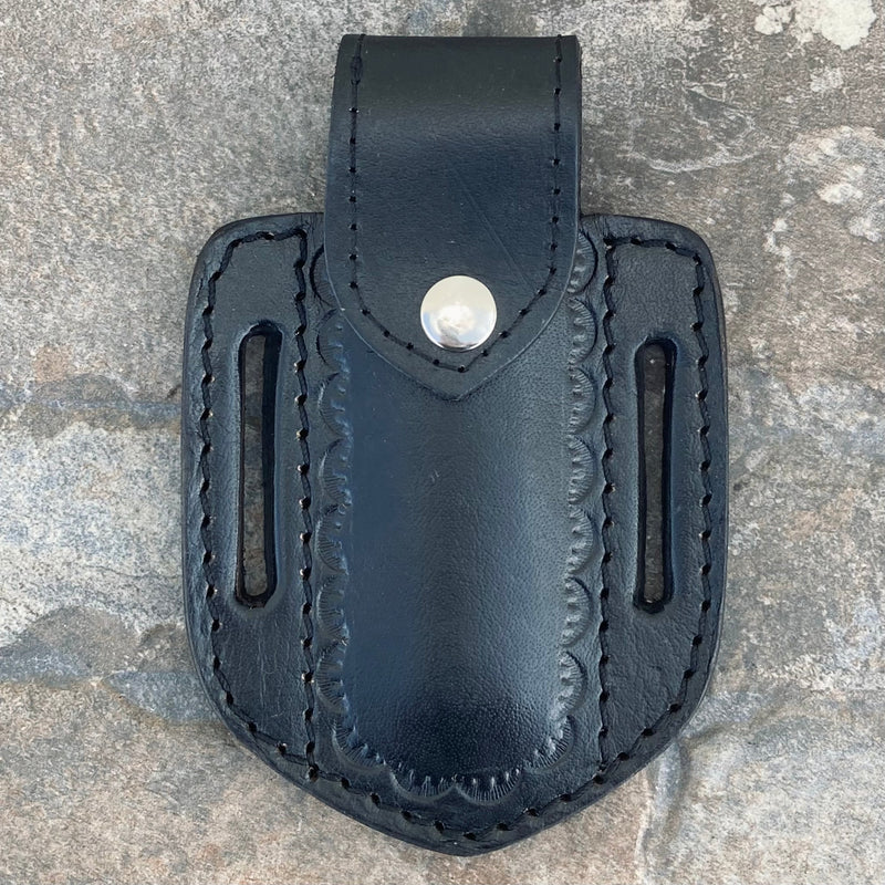SANITY JEWELRY® Leather Folding Damascus - Black Formed Holder - Leather Holder