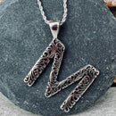 SANITY JEWELRY® M / 16" Stainless Steel Classic Chain Ladie's Letter Pendants