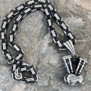 Sanity Jewelry Necklace 22” Black & Silver "Sanity's Combo" - V-Twin Motor Pendant & Necklace (458)