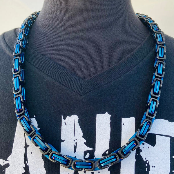 Sanity Jewelry Necklace 22 inches Necklace - Blue & Black - Daytona Beach Heritage - 1/2 inch