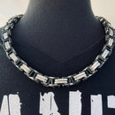 Sanity Jewelry Necklace 22 inches Necklace - Silver & Black - Daytona Beach Heritage - 1/2 inch wide