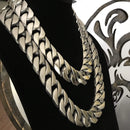 Bagger Necklace - Brushed Stainless - 1" Wide- The Custom B21N Necklace Biker Jewelry Skull Jewelry Sanity Jewelry Stainless Steel jewelry