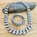 Bagger Necklace - "EASY RIDER" - Brushed - 3/4" wide