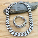 Bagger Necklace - "EASY RIDER" - Brushed - 3/4" wide