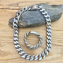 Bagger Necklace - "EASY RIDER" - Brushed - 3/4" wide