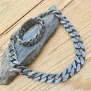 Bagger Necklace - "EASY RIDER" - Galvanized - 3/4 Inch wide