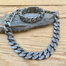 Bagger Necklace - "EASY RIDER" - Galvanized - 3/4 Inch wide