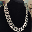 Bagger Necklace - GunMetal Stainless - 1" Wide- The Custom G21N Necklace Biker Jewelry Skull Jewelry Sanity Jewelry Stainless Steel jewelry