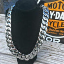 Bagger Necklace - Polished Stainless - 1" Wide- The Custom P21N Necklace Biker Jewelry Skull Jewelry Sanity Jewelry Stainless Steel jewelry