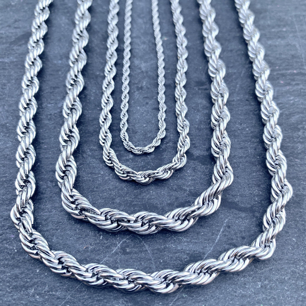 Necklace | Classic Rope Chain for Biker | Sanity Jewelry 4mm - 20