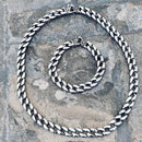 SANITY JEWELRY® Necklace - Corruption - Cuban Link - Custom - Polished Stainless - 1/4" Wide - CN03