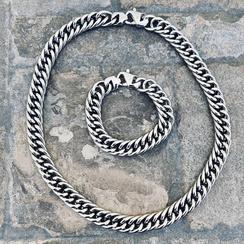 SANITY JEWELRY® Necklace - Curb Chain - Polished Stainless - 1/2" Wide - CCN01