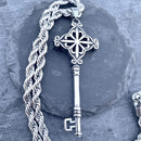 "Sanity's Combo" - Key - Skeleton Key (485) & Classic Rope Chain Necklace Biker Jewelry Skull Jewelry Sanity Jewelry Stainless Steel jewelry