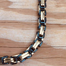 Sanity Jewelry Necklace Necklace - Black & GOLD Stainless - Daytona Beach Road King 3/4 inch wide