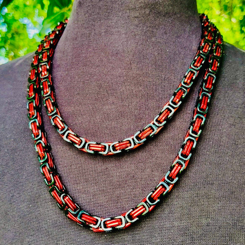 Sanity Jewelry Necklace Necklace - Black & Red - Daytona Beach Heritage 1/2 inch