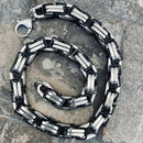 Sanity Jewelry Necklace Necklace - Black & Silver Stainless - Daytona Beach CVO 1 inch wide