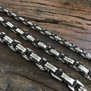 Necklace - Black & Silver Stainless - Daytona Beach Heritage 1/2 inch wide Necklace Biker Jewelry Skull Jewelry Sanity Jewelry Stainless Steel jewelry