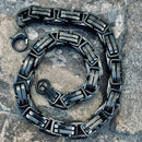 Sanity Jewelry Necklace Necklace - Black Stainless - Daytona Beach CVO 1 inch wide